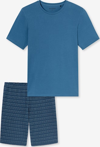 Pyjama long ' Casual Essentials ' SCHIESSER en bleu : devant