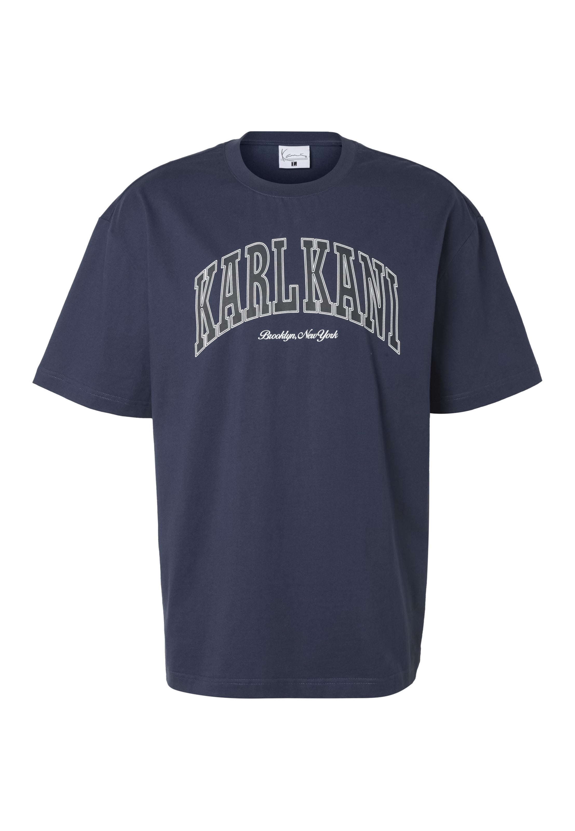 T-Shirt Karl Kani en bleu : devant
