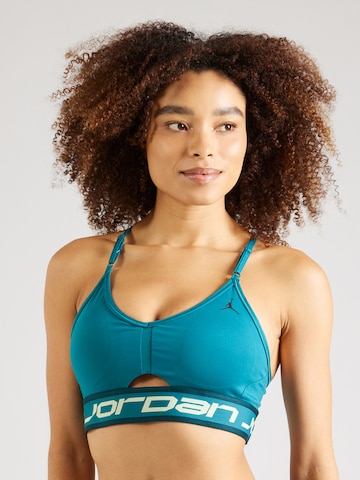 NIKE - Soutien Bustier Soutien de desporto em azul: frente