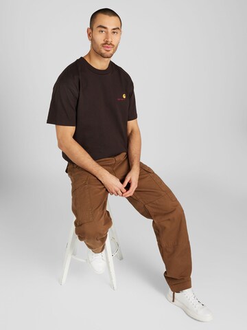 Carhartt WIP Koszulka 'American Script' w kolorze brązowy