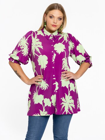 Yoek Blouse in Lila: voorkant