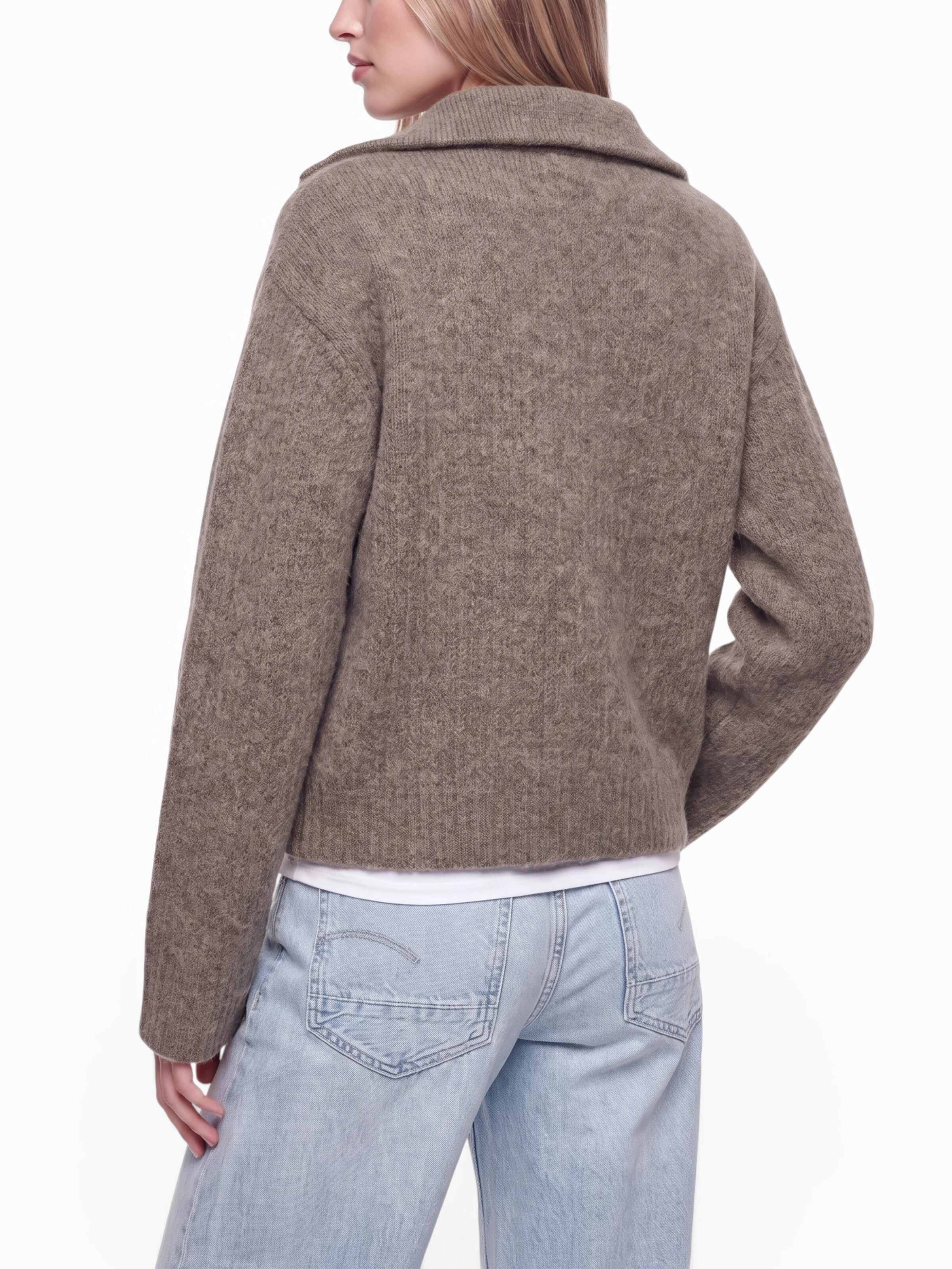 SELECTED Knit cardigan 'SLWGABRIELLA' in Grey