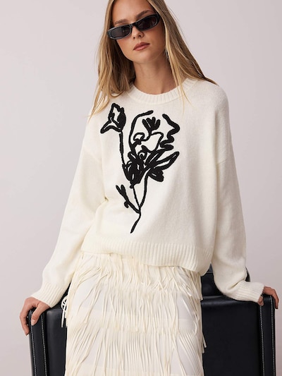 Trendyol Pulover u svijetlobež / crna, Pregled proizvoda