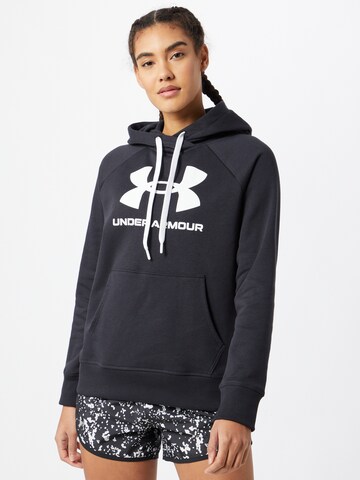 UNDER ARMOUR Athletic Sweatshirt in Black: front