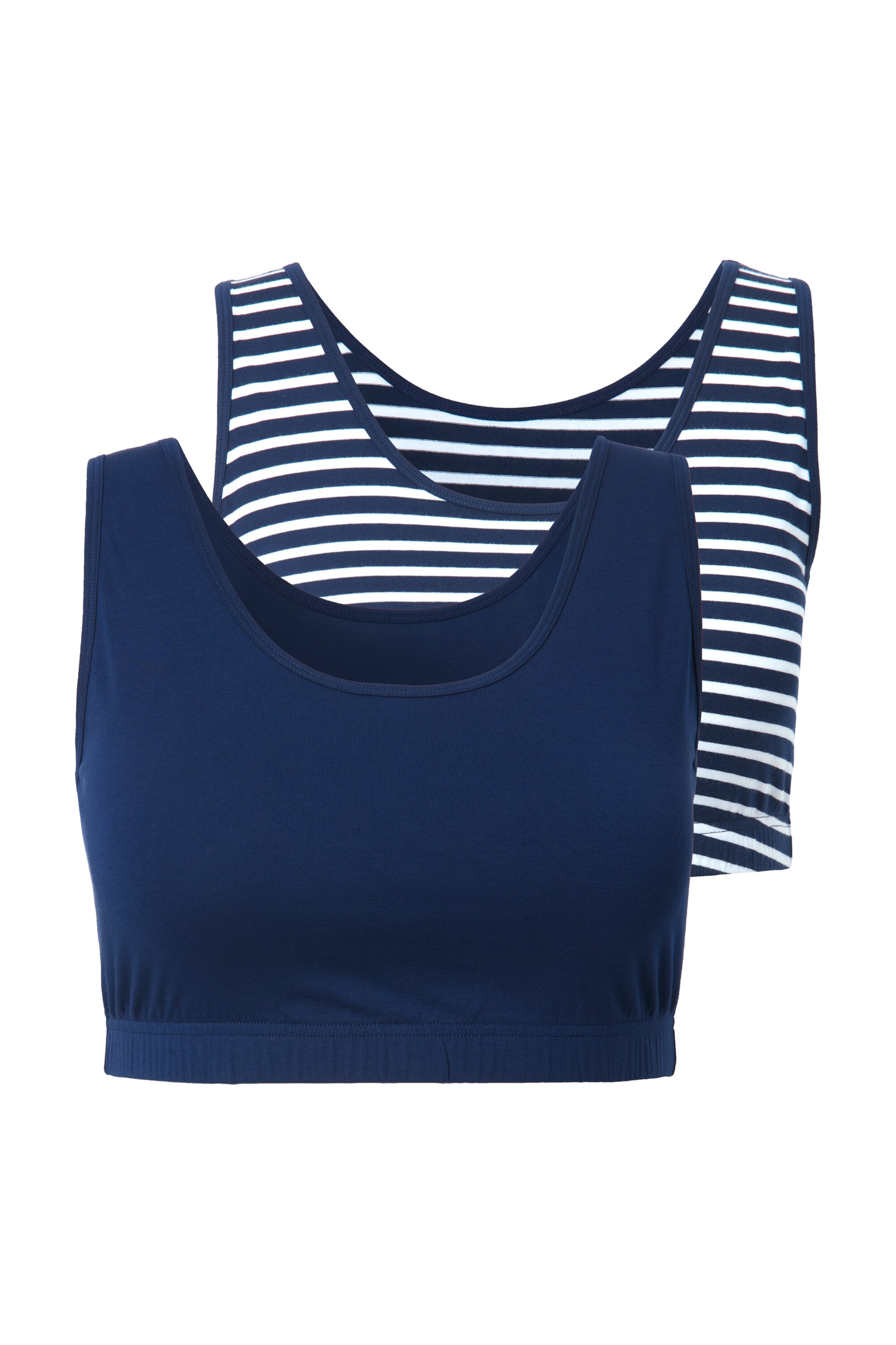 Ulla Popken T-shirt BH in Blauw: voorkant