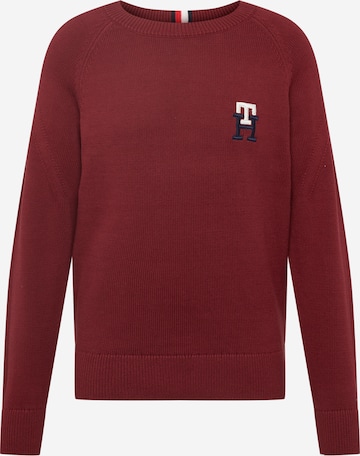 TOMMY HILFIGER Sweter w kolorze czerwony: przód