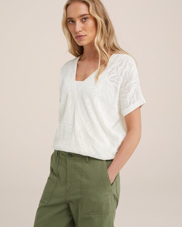 Pull-over WE Fashion en blanc : devant