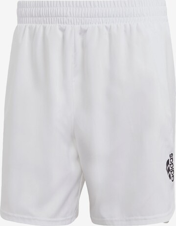 ADIDAS SPORTSWEAR Regular Workout Pants 'Designed for Movement' in White: front