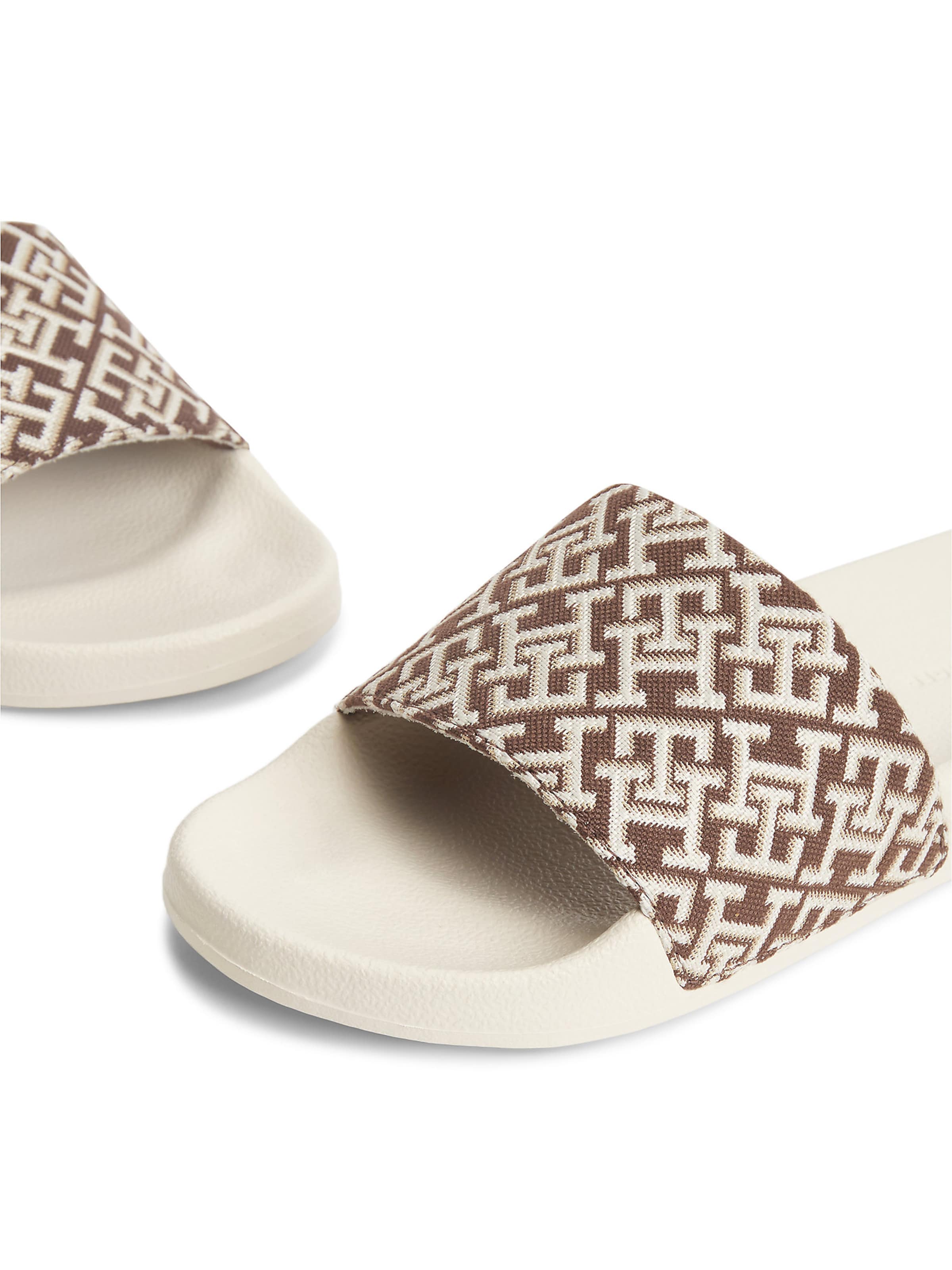 TOMMY HILFIGER Pantolette in Braun