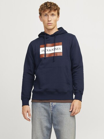 Sweat-shirt JACK & JONES en bleu : devant