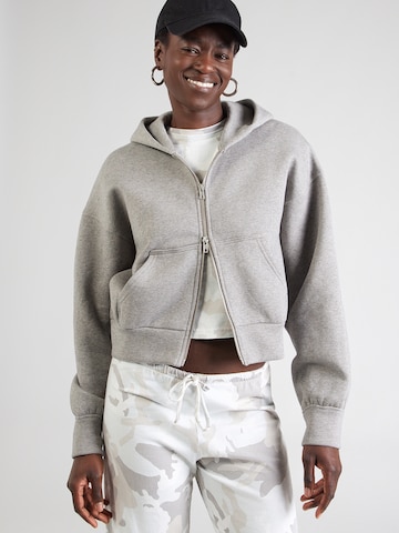 WEEKDAY - Sudadera con cremallera 'Danni' en gris: frente