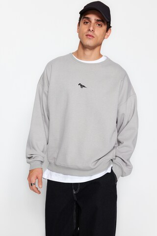 Sweat-shirt Trendyol en gris : devant