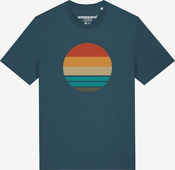 Watapparel Shirt 'Retro Sunset Ocean' in Blau: Vorderseite