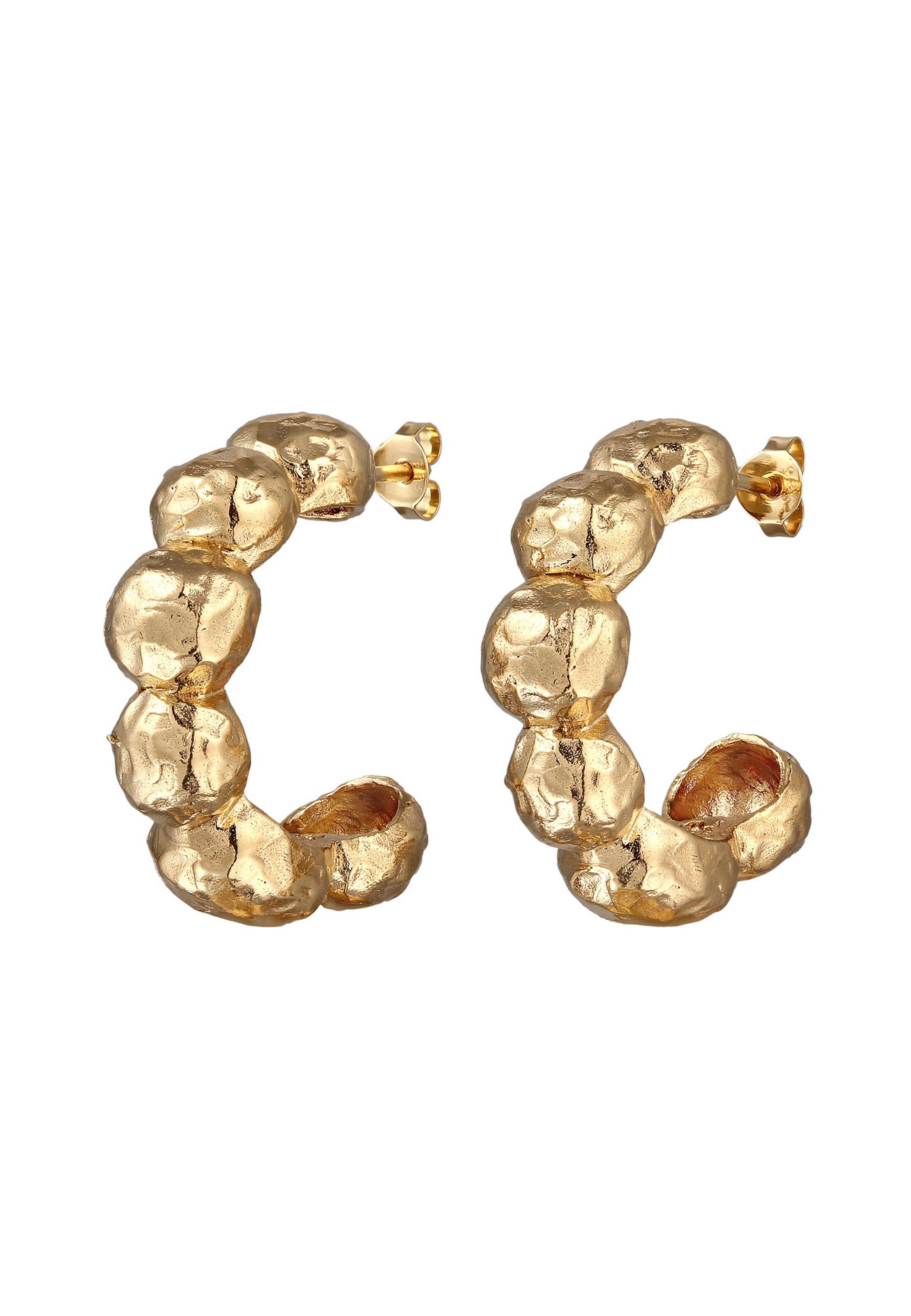 Boucles d'oreilles 'Bubble' Haze&Glory en or : devant