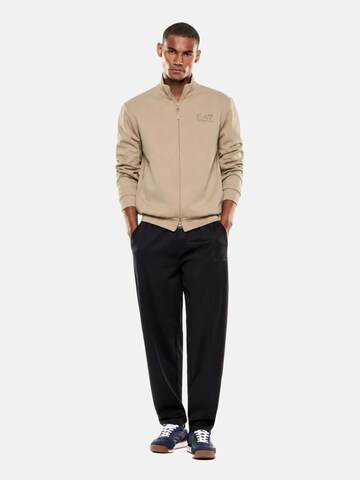 EA7 Emporio Armani Sweatjacka 'FELPA' i beige