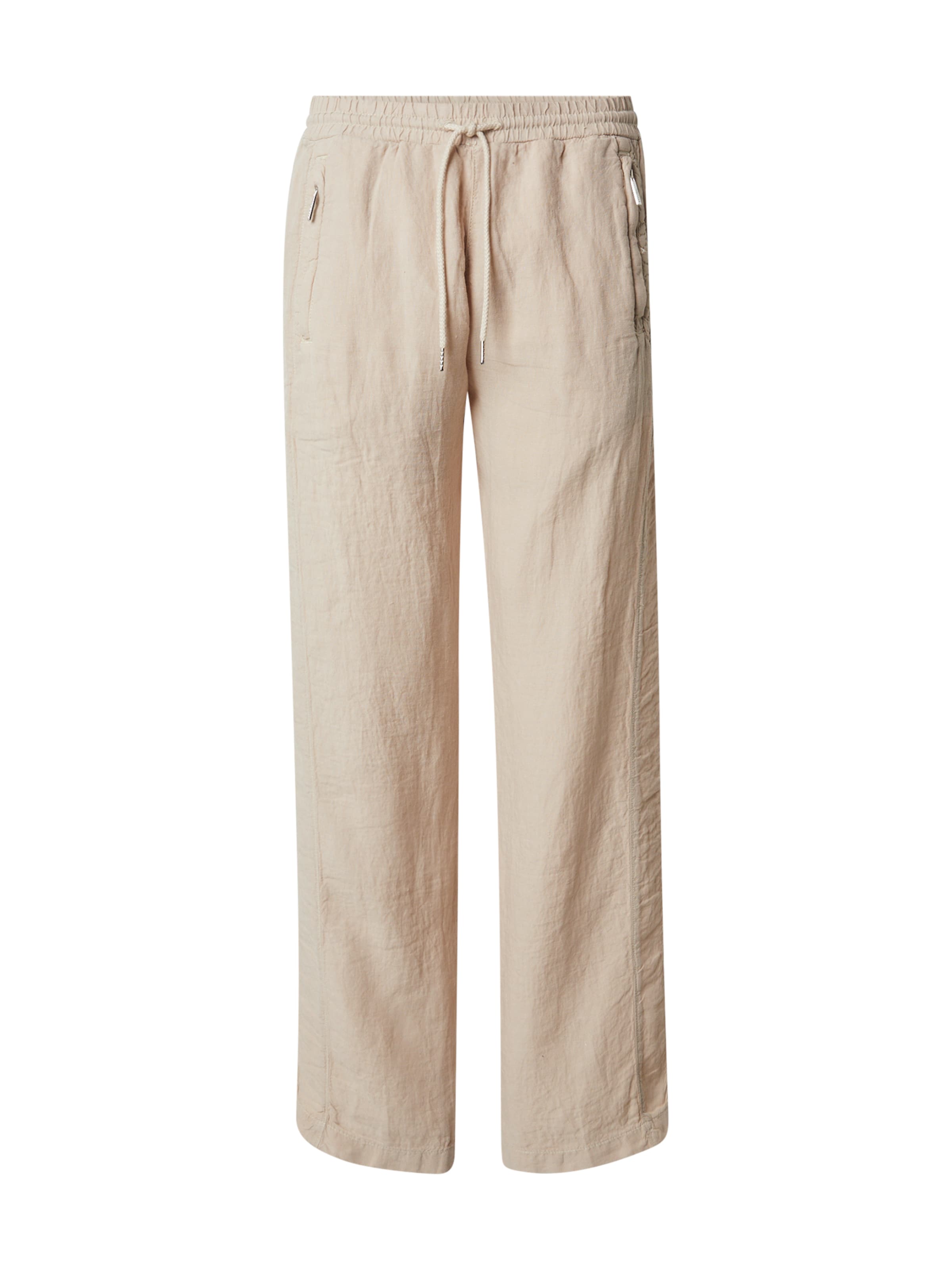 Karl Lagerfeld Loosefit Broek in Beige: voorkant