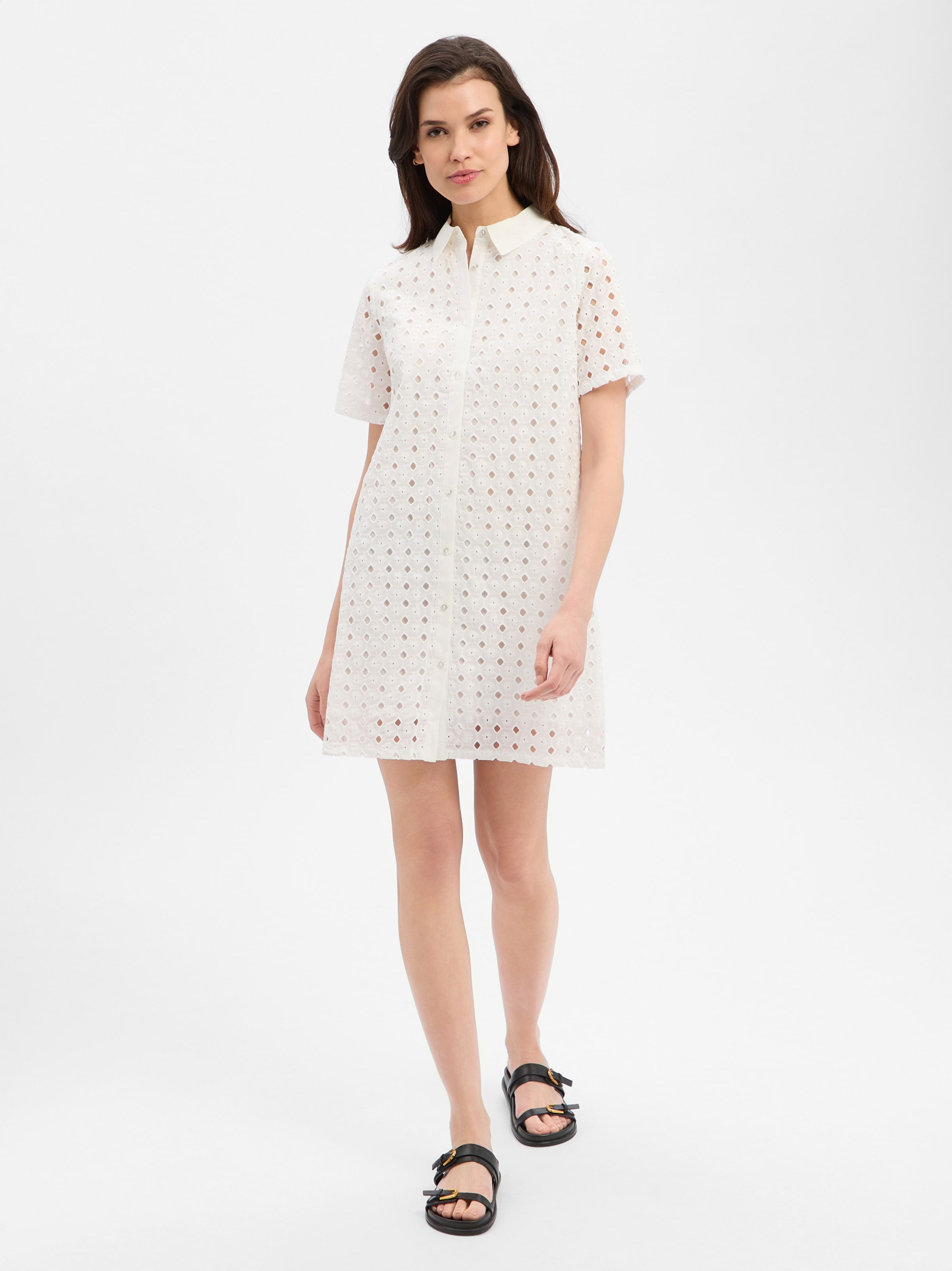 Marie Lund Kleid in Weiß: Vorderseite