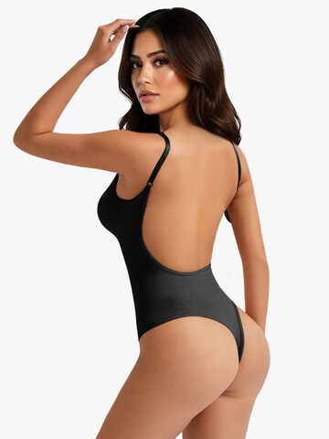 Shapetape Shapingbody 'Body met Lage Rug Met String' in Zwart
