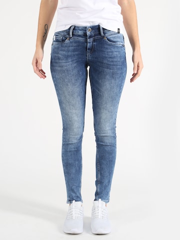 Miracle of Denim Skinny Jeans 'Ellen' in Blauw: voorkant