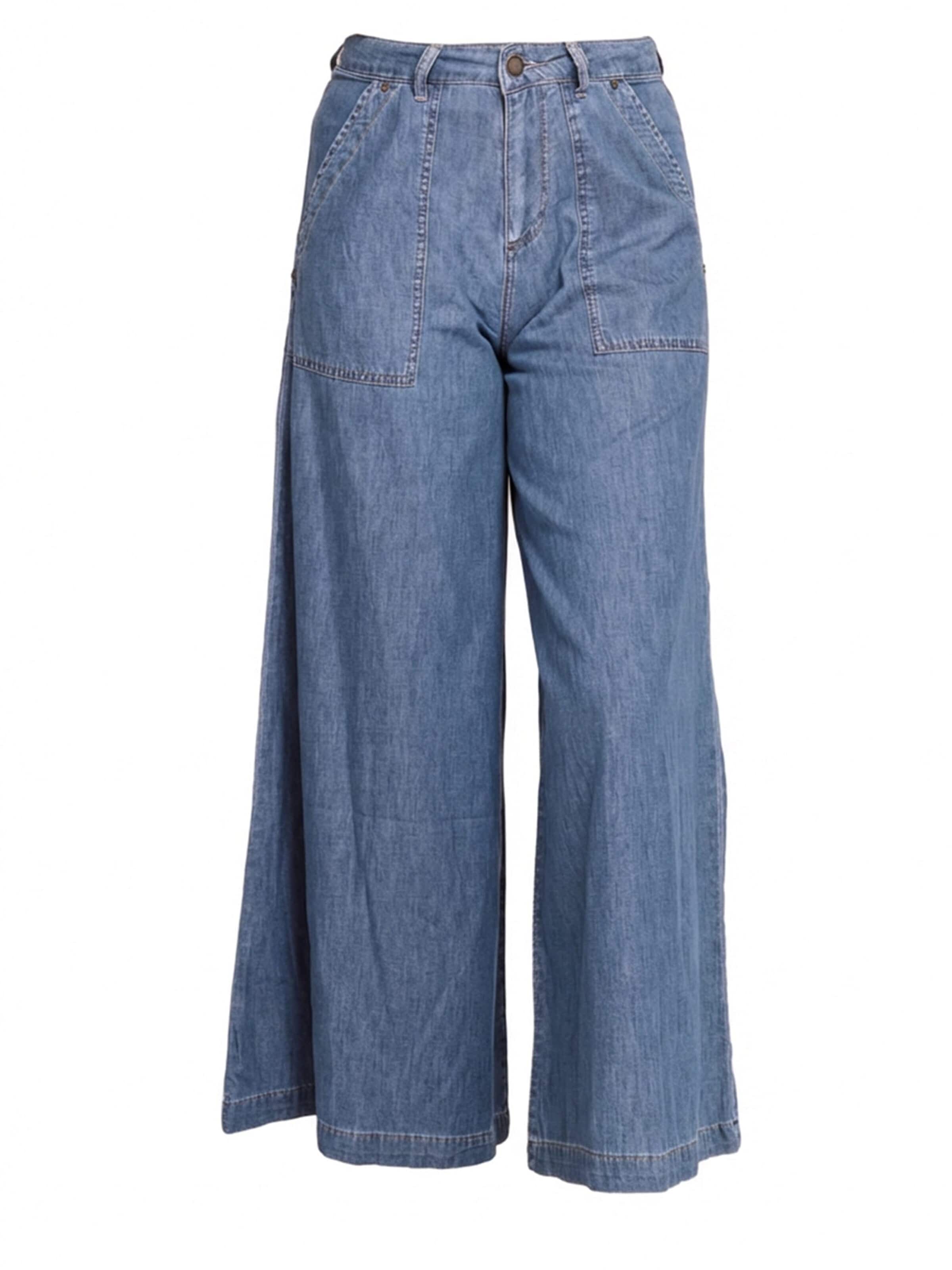 Zhrill Wide leg Jeans 'ZHCHATTI' in Blue: front