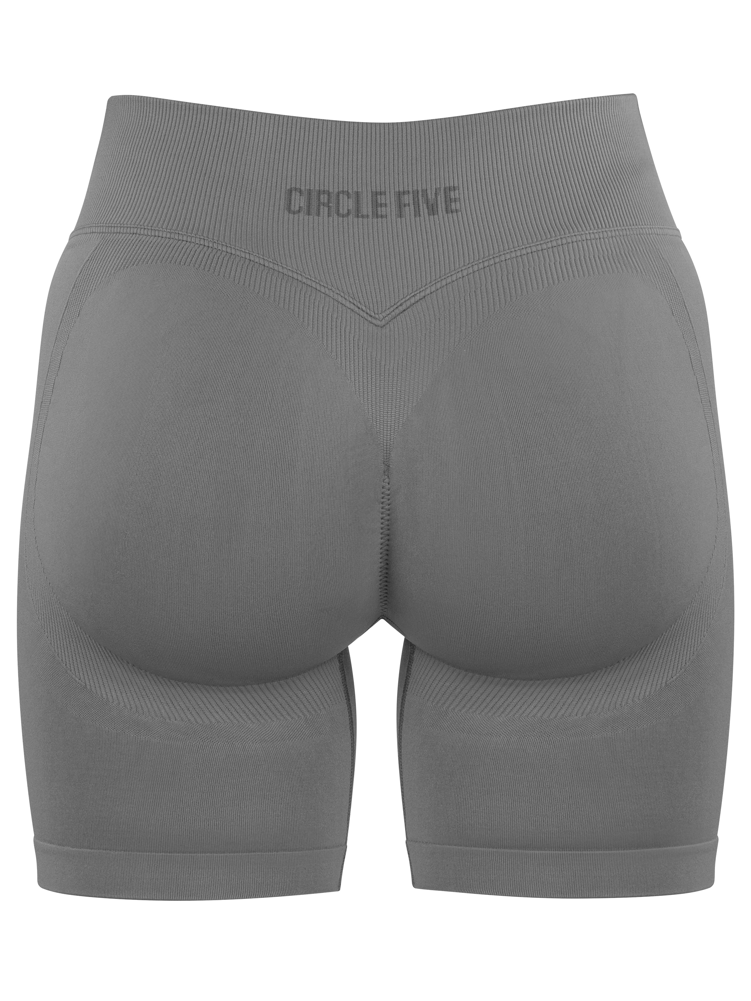 Circle Five Regular Sports trousers 'Scrunch Sportshorts - Shape Push Up Short' in Grey