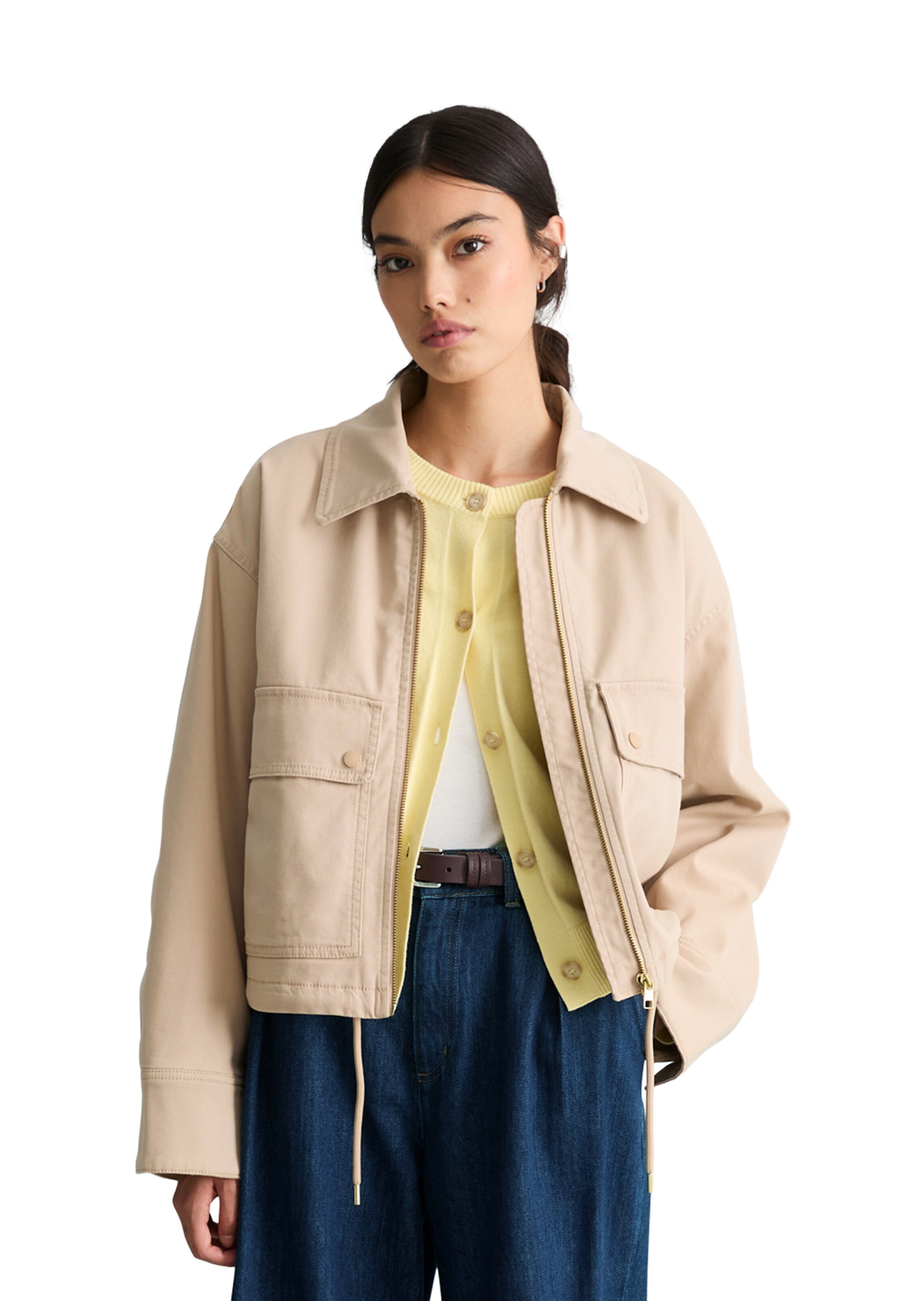 Marc O'Polo DENIM Between-season jacket in Beige: front