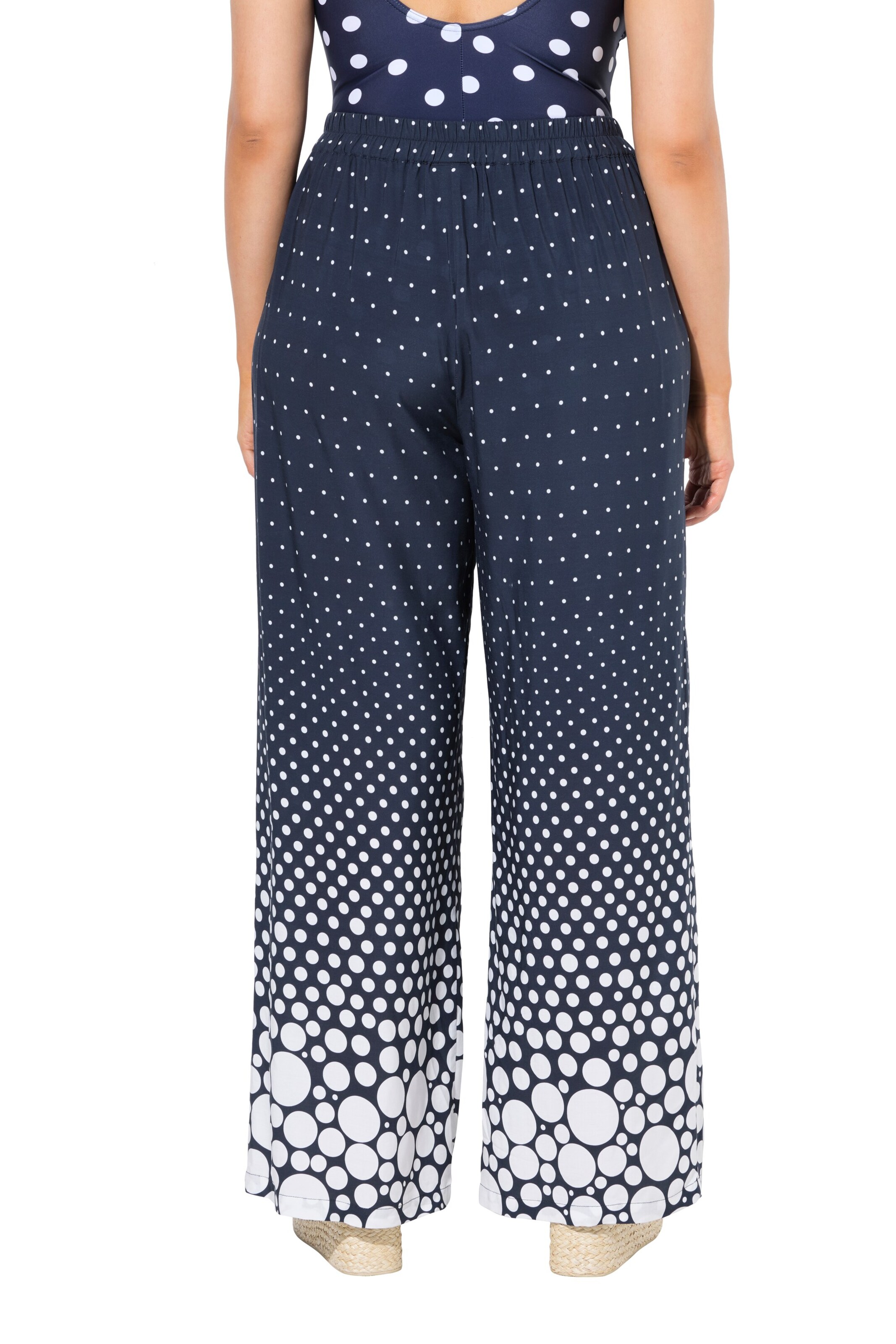 Ulla Popken Wide Leg Hose in Blau