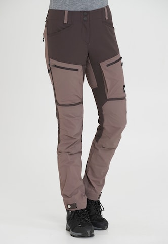 Whistler Regular Workout Pants 'Kodiak' in Brown: front