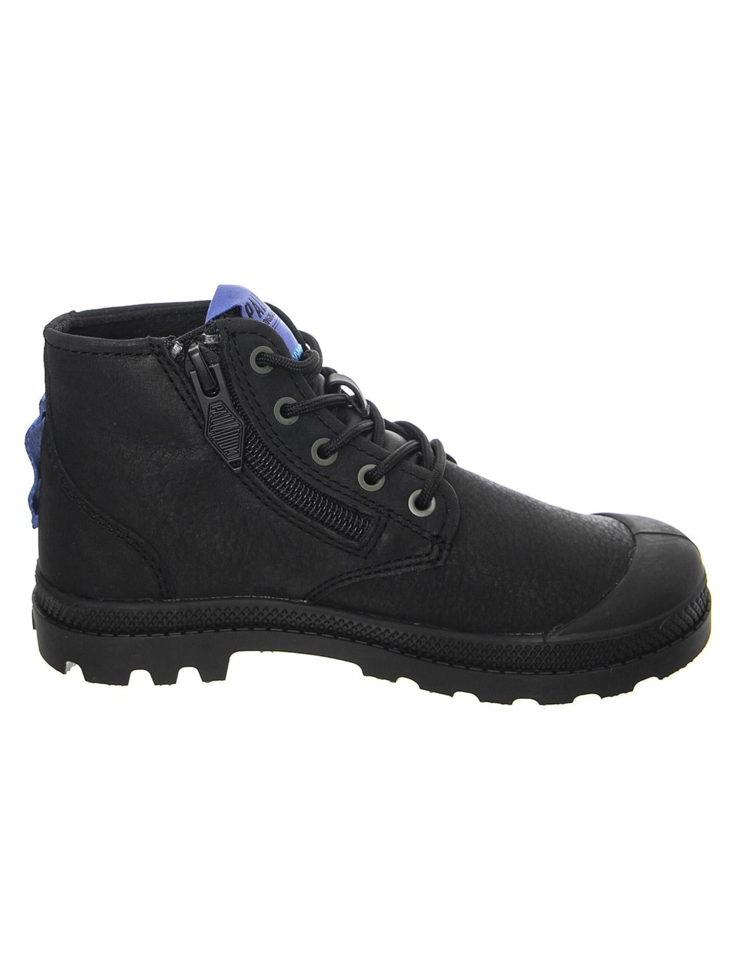 Palladium Støvler 'Youth Pampa Supply Lth Black / Black Lace-Up Shoes' i sort