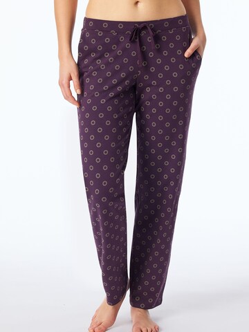 SCHIESSER Pajama pants 'Mix & Relax' in Purple: front
