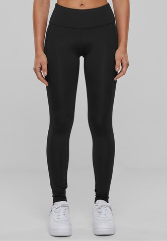 Urban Classics Skinny Leggings in Black: front