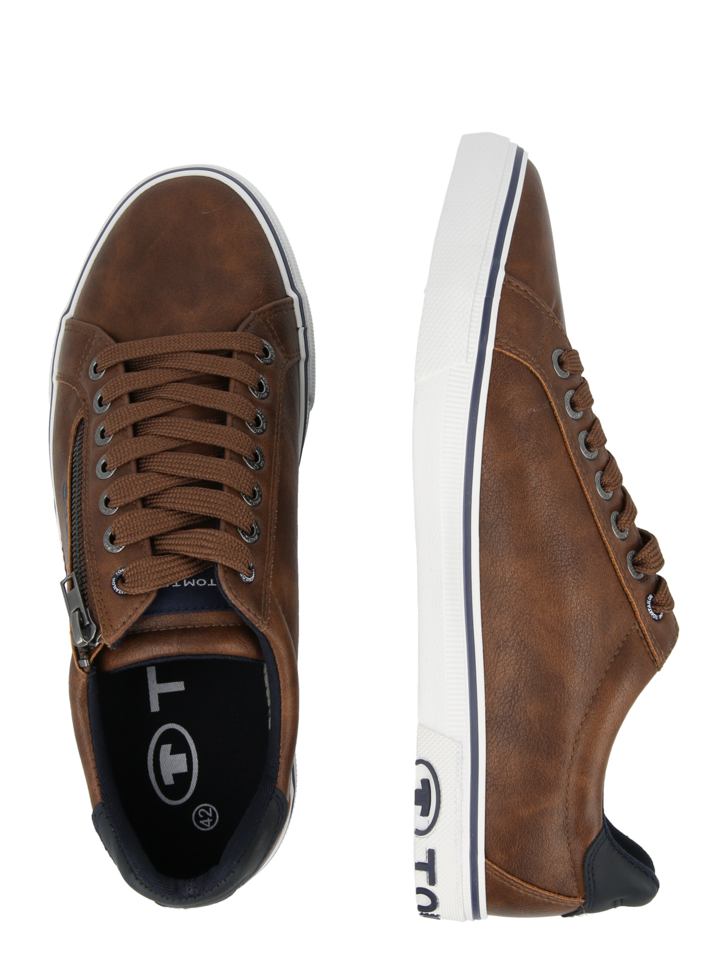 TOM TAILOR Nízke tenisky - Hnedá