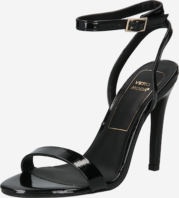 VERO MODA Sandalen met riem in Zwart: voorkant