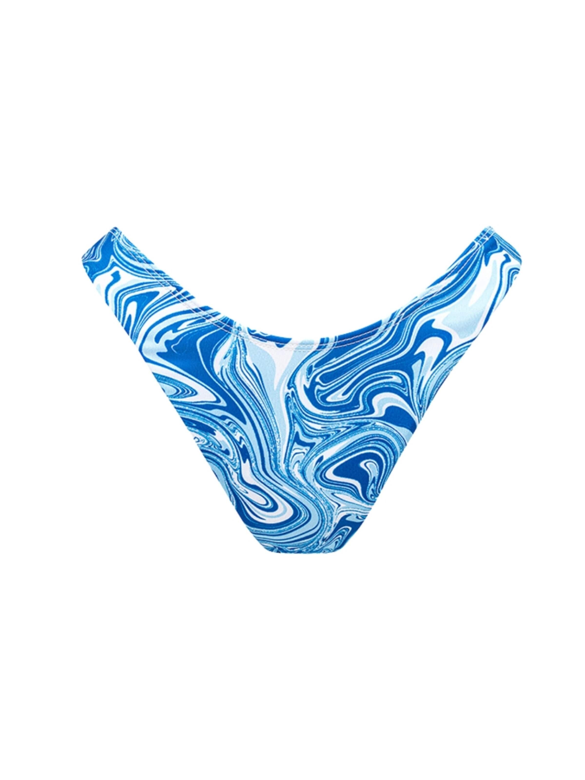 EKCENTRIK Bikini bottom 'Aquadelic' in Blue: front