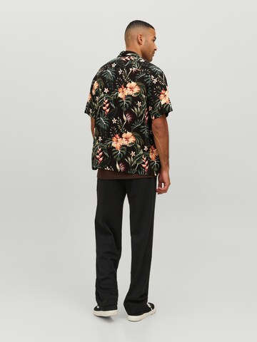 JACK & JONES - Regular Fit Camisa 'Jeff' em preto