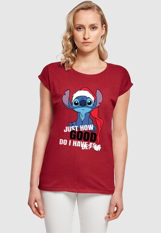 ABSOLUTE CULT Shirt 'Lilo And Stitch - Just How Good' in Red: front