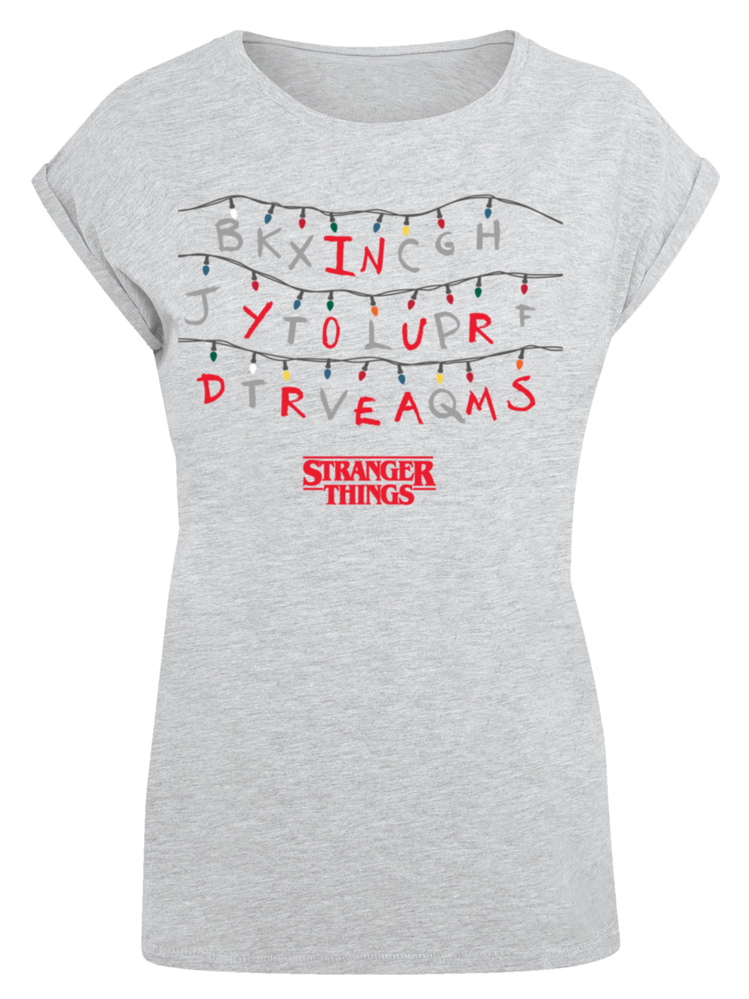 F4NT4STIC T-Shirt 'Stranger Things In Your Dreams Netflix TV Series' in Grau: Vorderseite