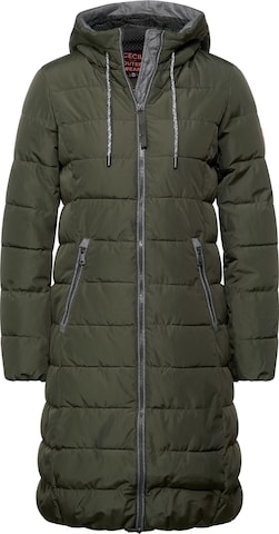 CECIL Winter Coat in Green: front