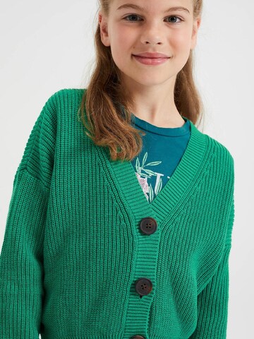 WE Fashion Плетена жилетка в зелено