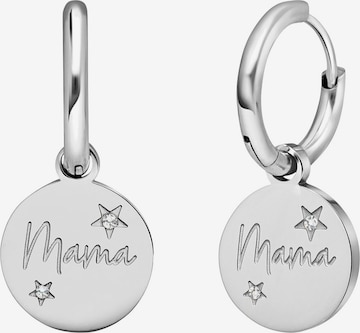 Boucles d'oreilles Lucardi en argent : devant