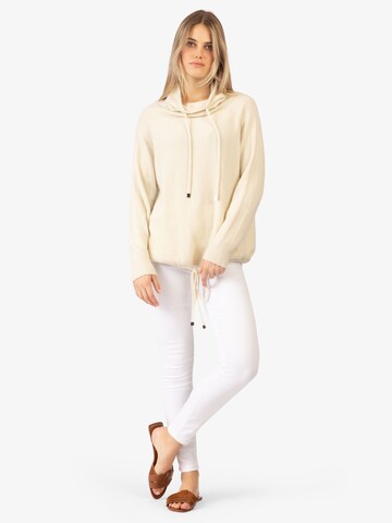 Rainbow Cashmere Pullover Sweatshirt-Style in Beige: predná strana