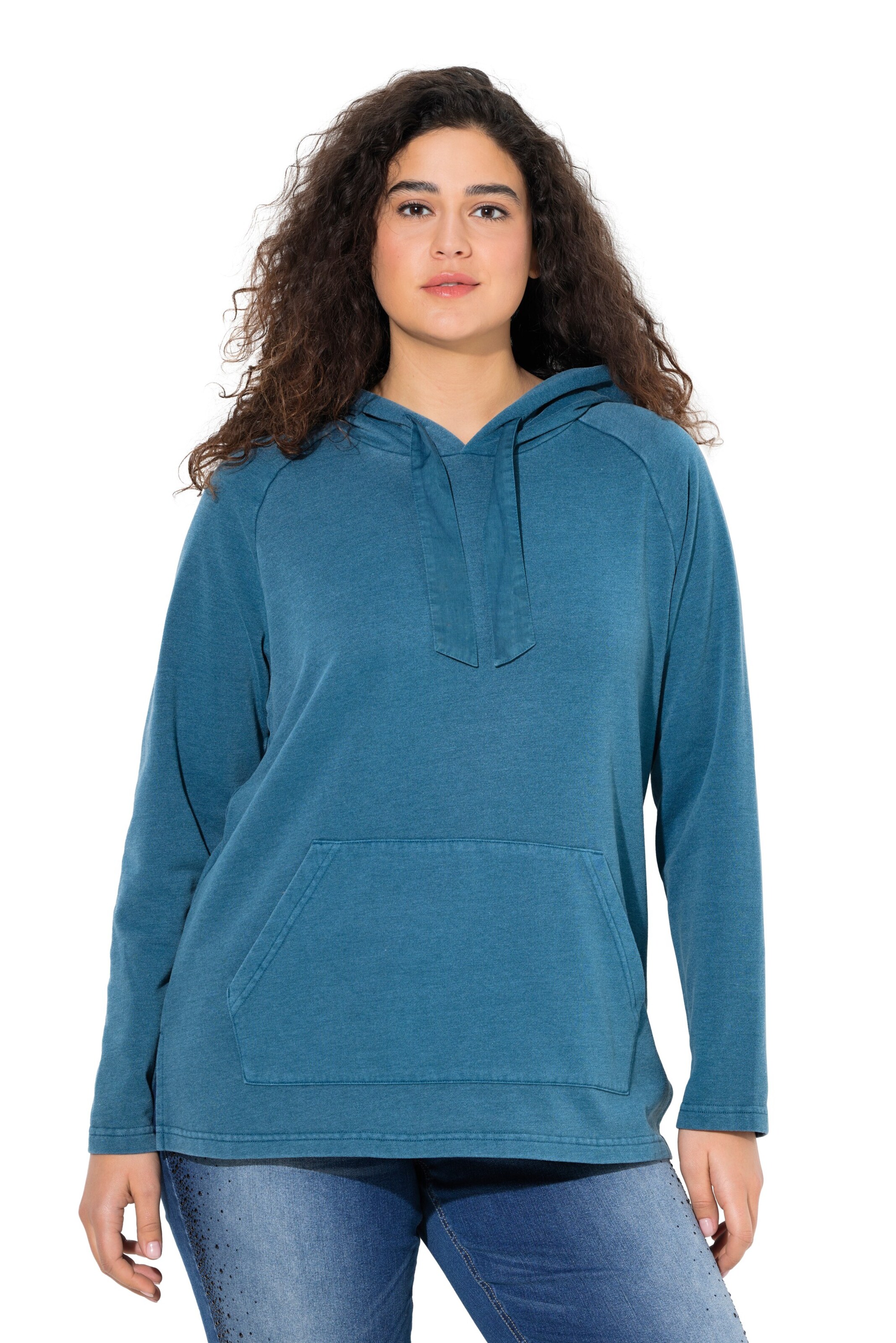 Ulla Popken Sweatshirt in Groen: voorkant