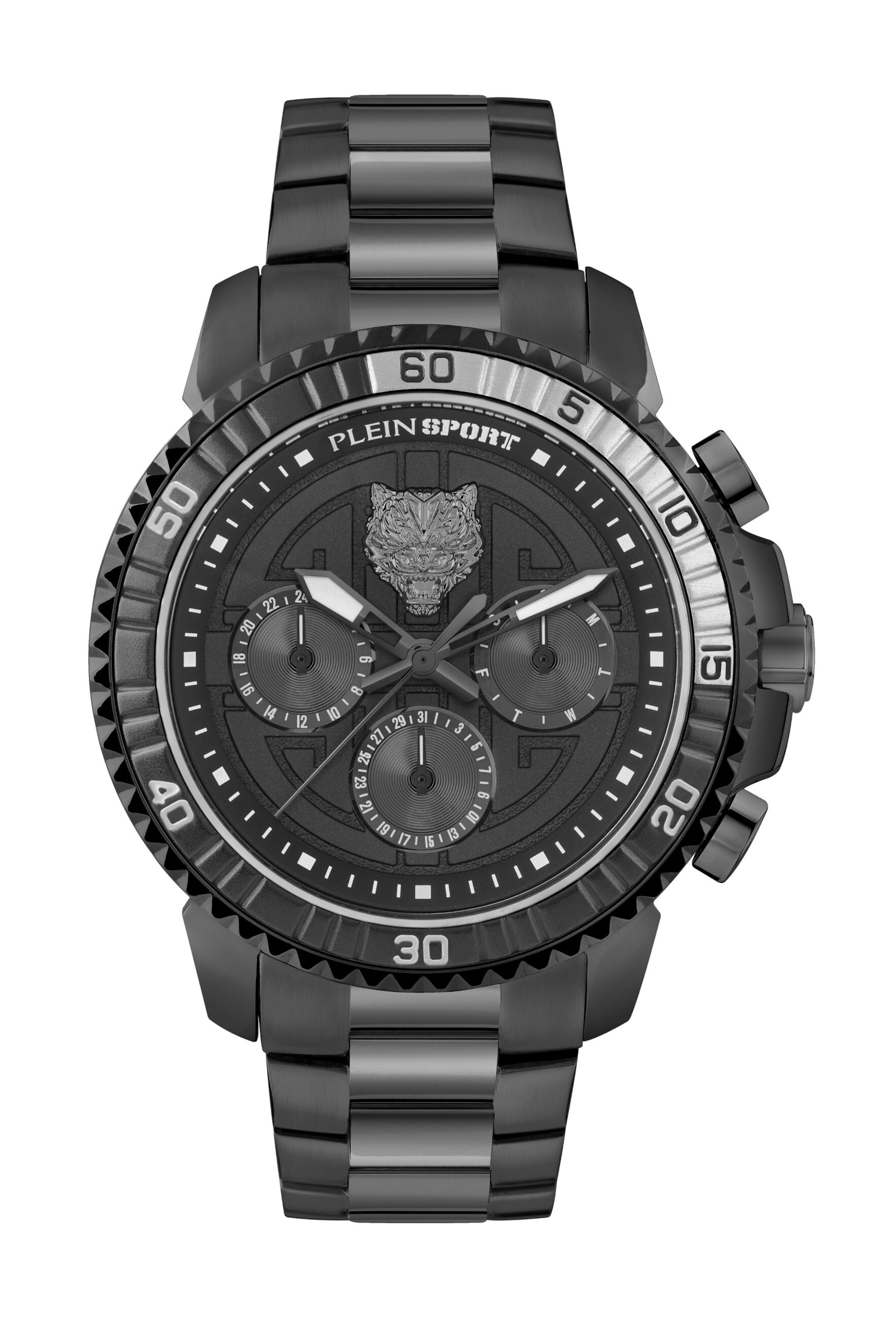 Plein Sport Analoguhr 'POWERLIFT' in Schwarz: Vorderseite