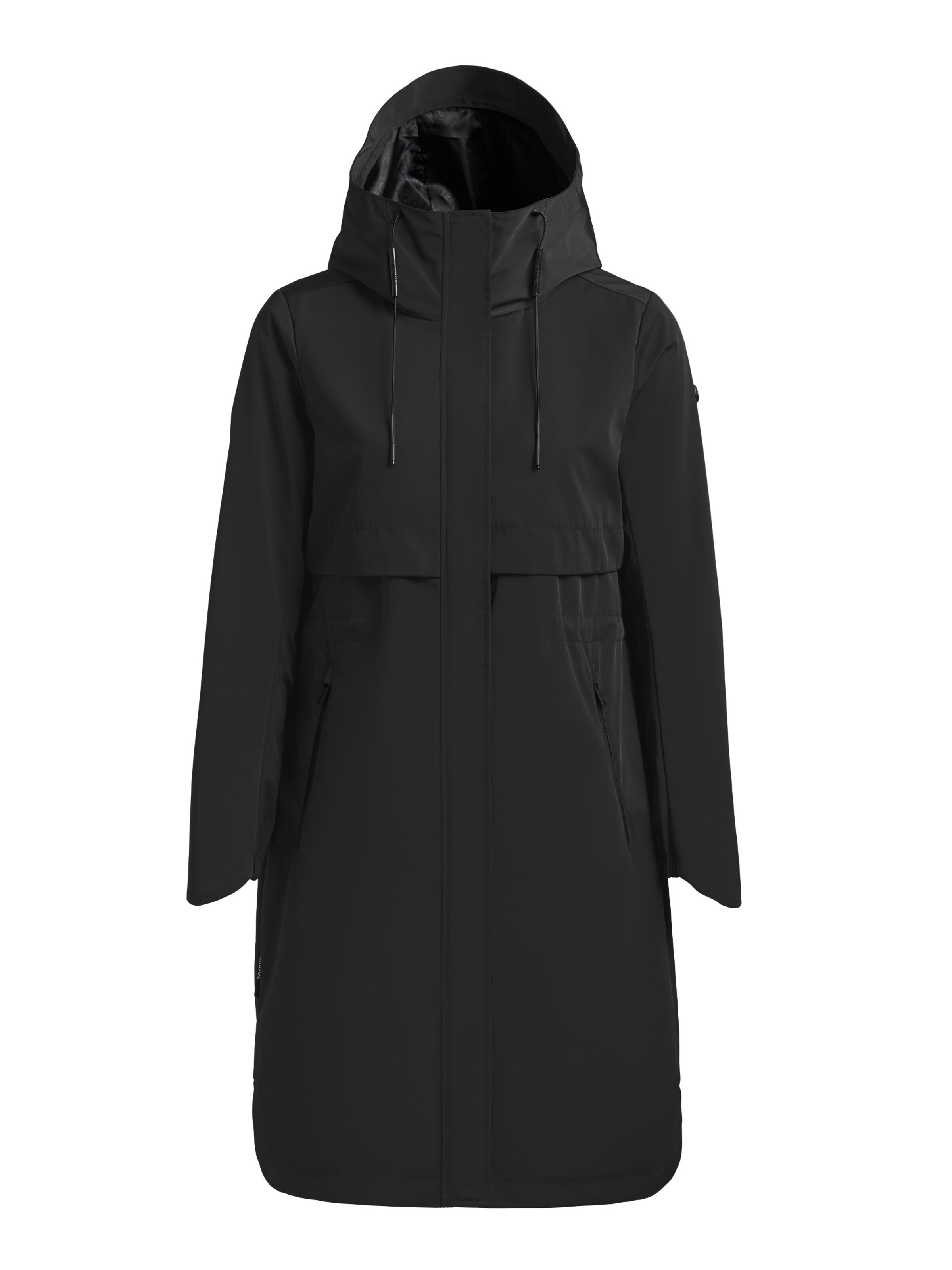 khujo Between-seasons coat 'Manao2' in Black: front