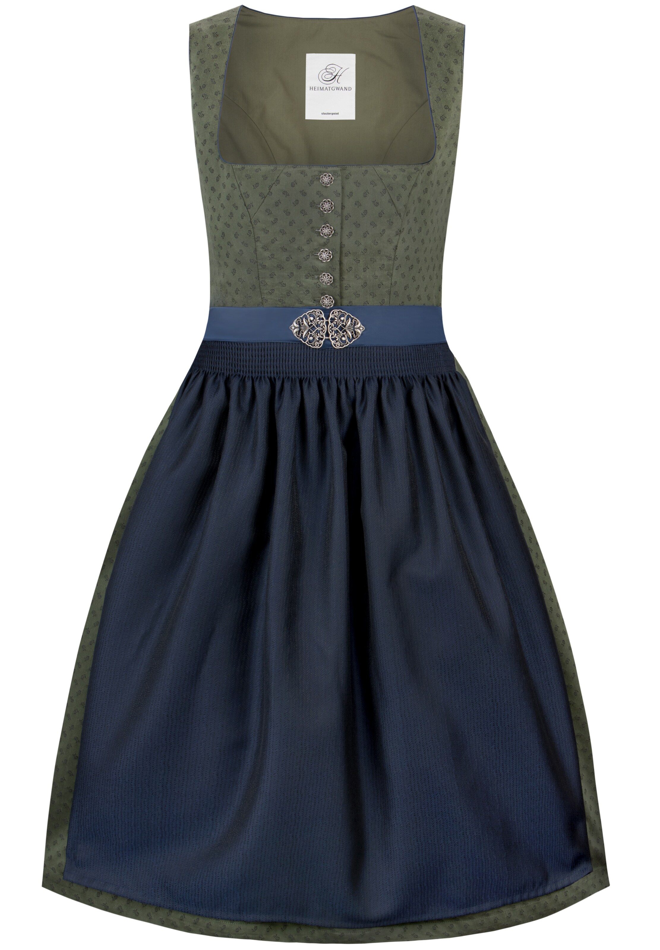 STOCKERPOINT Dirndl 'Cora' in blau / dunkelblau / oliv, Produktansicht