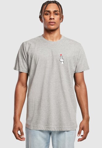 Mister Tee Shirt 'Love Sign 2.0' in Grey: front