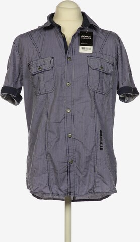 JACK & JONES Button Up Shirt in XL in Blue: front
