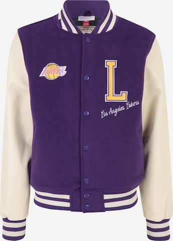 Mitchell & Ness Between-Season Jacket 'LA LAKERS' in Purple: front