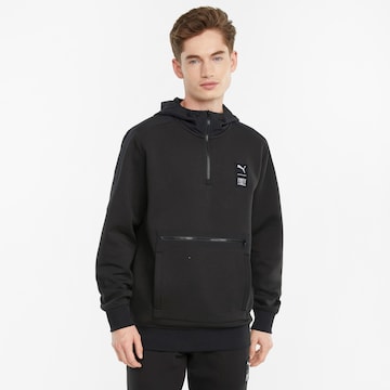 PUMA Sweatshirt 'First Mile' in Zwart: voorkant