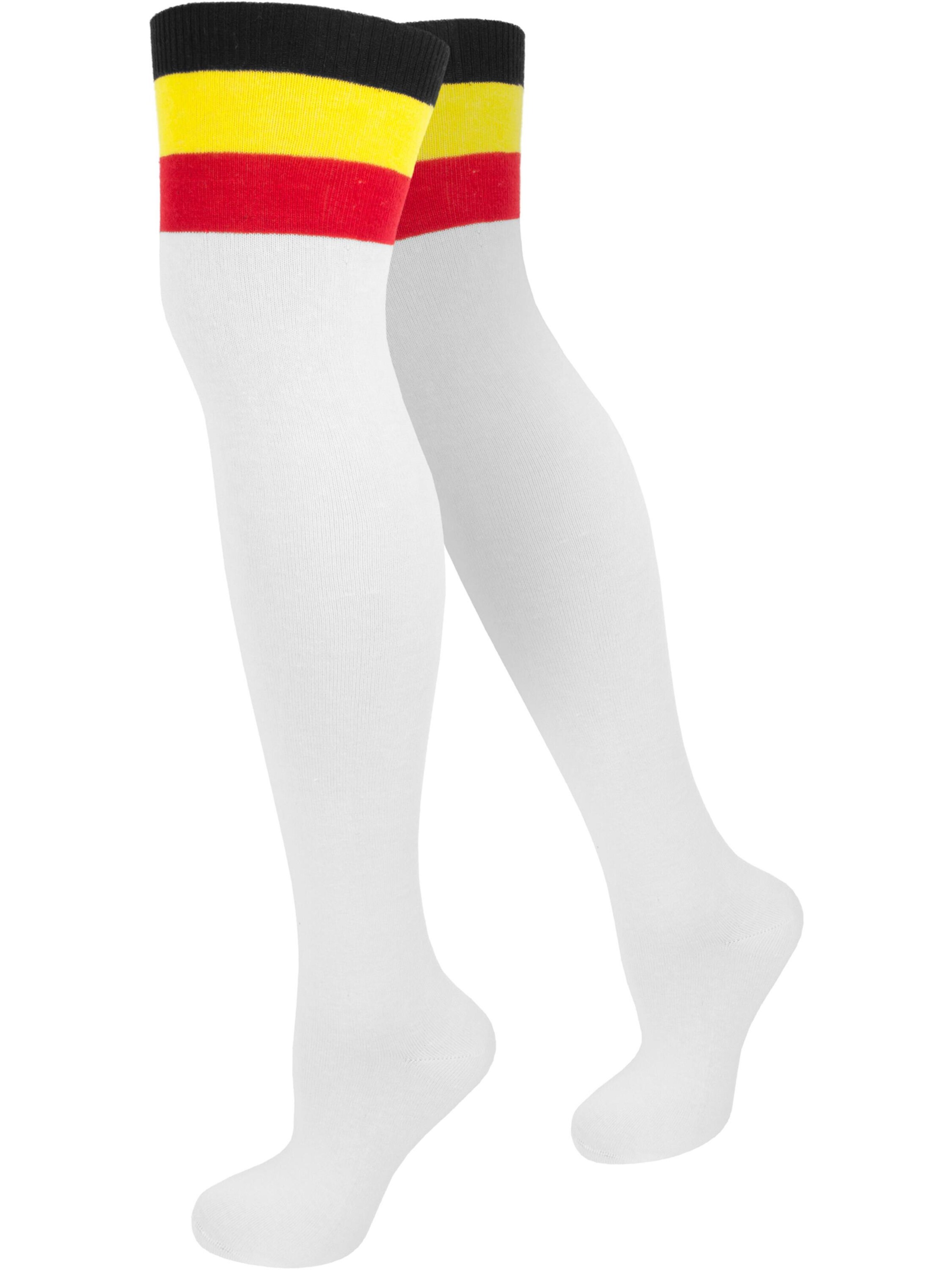 Chaussettes montantes normani en blanc : devant